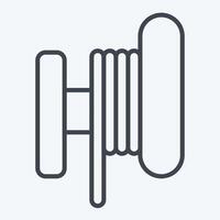 Icon Toil. related to Vape symbol. line style. design editable vector