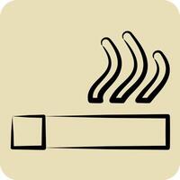 Icon Cigarette. related to Smoking symbol. hand drawn style. design editable vector