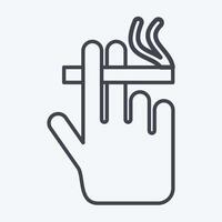 Icon Smoke 2. related to Smoking symbol. line style. design editable vector