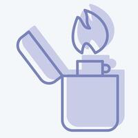 Icon Lighter. related to Smoking symbol. two tone style. design editable vector