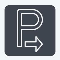 Icon Arrow. related to Parking symbol. glyph style. design editable vector