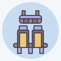 Icon Terminal Builder. related to Travel symbol. color mate style. design editable vector