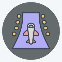 Icon Runway. related to Travel symbol. color mate style. design editable vector
