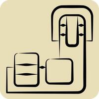 Icon Carousel. related to Travel symbol. hand drawn style. design editable vector