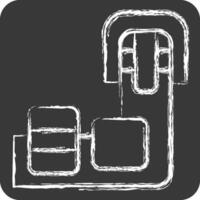 Icon Carousel. related to Travel symbol. chalk Style. design editable vector