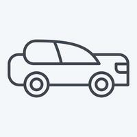 Icon Car. related to Parking symbol. line style. design editable vector