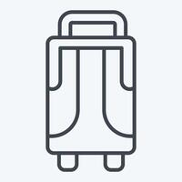 Icon Baggage. related to Travel symbol. line style. design editable vector