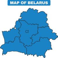 Blue Belarus country map border outline vector