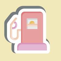 Sticker Petrol. related to Parking symbol. design editable vector