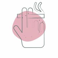 Icon Smoke 2. related to Smoking symbol. Color Spot Style. design editable vector