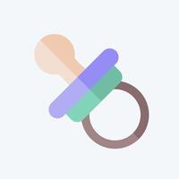 Icon Niplle Toy. related to Kindergarten symbol. flat style. design editable vector