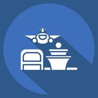 Icon Flight. related to Travel symbol. long shadow style. design editable vector
