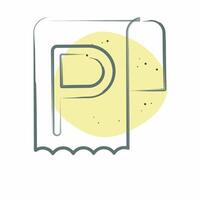Icon Invoice. related to Parking symbol. Color Spot Style. design editable vector