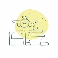 Icon Flight. related to Travel symbol. Color Spot Style. design editable vector