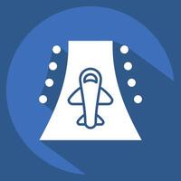 Icon Runway. related to Travel symbol. long shadow style. design editable vector