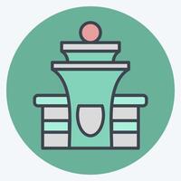 Icon Control Tower. related to Travel symbol. color mate style. design editable vector