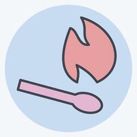 Icon Match. related to Smoking symbol. color mate style. design editable vector