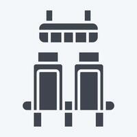 Icon Terminal Builder. related to Travel symbol. glyph style. design editable vector