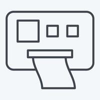 Icon Ticket Machine. related to Parking symbol. line style. design editable vector
