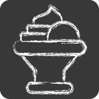 Icon Ice Creams. related to Summer symbol. chalk Style. design editable vector