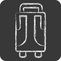 Icon Baggage. related to Travel symbol. chalk Style. design editable vector