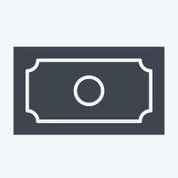 Icon Cash. related to Parking symbol. glyph style. design editable vector