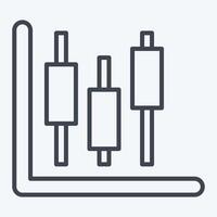 Icon Stock Invesment. related to Savings symbol. line style. design editable vector