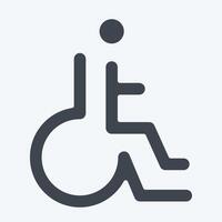 Icon Disabled. related to Parking symbol. glyph style. design editable vector