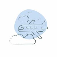 Icon Plane. related to Travel symbol. Color Spot Style. design editable vector