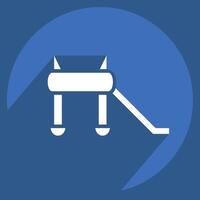 Icon Play Ground. related to Kindergarten symbol. long shadow style. design editable vector