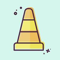 Icon Traffic Cone. related to Parking symbol. MBE style. design editable vector