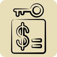 Icon Safe. related to Savings symbol. hand drawn style. design editable vector