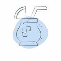 Icon Cocktail. related to Summer symbol. Color Spot Style. design editable vector