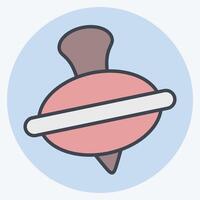 Icon Spinner. related to Kindergarten symbol. color mate style. design editable vector