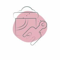 Icon Bucket. related to Summer symbol. Color Spot Style. design editable vector