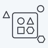 Icon Toy Shape. related to Kindergarten symbol. line style. design editable vector