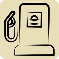 Icon Petrol. related to Parking symbol. hand drawn style. design editable vector