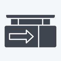 Icon Exit. related to Parking symbol. glyph style. design editable vector