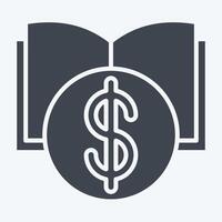 Icon Education Savings. related to Savings symbol. glyph style. design editable vector