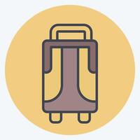 Icon Baggage. related to Travel symbol. color mate style. design editable vector