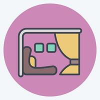 Icon First Class. related to Travel symbol. color mate style. design editable vector