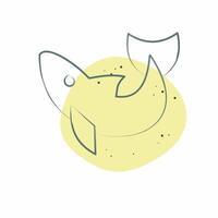 Icon Dolphin. related to Summer symbol. Color Spot Style. design editable vector