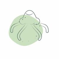 Icon Jelly Fish. related to Summer symbol. Color Spot Style. design editable vector