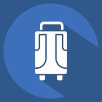 Icon Baggage. related to Travel symbol. long shadow style. design editable vector