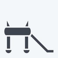 Icon Play Ground. related to Kindergarten symbol. glyph style. design editable vector