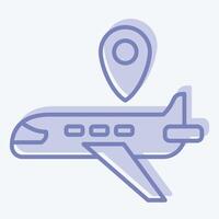 Icon Airline. related to Travel symbol. two tone style. design editable vector