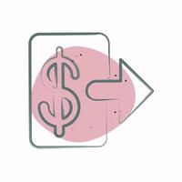 Icon Withdraw Money. related to Savings symbol. Color Spot Style. design editable vector