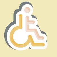 Sticker Disabled. related to Parking symbol. design editable vector
