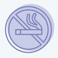 Icon No Smoking. related to Smoking symbol. two tone style. design editable vector