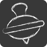 Icon Spinner. related to Kindergarten symbol. chalk Style. design editable vector